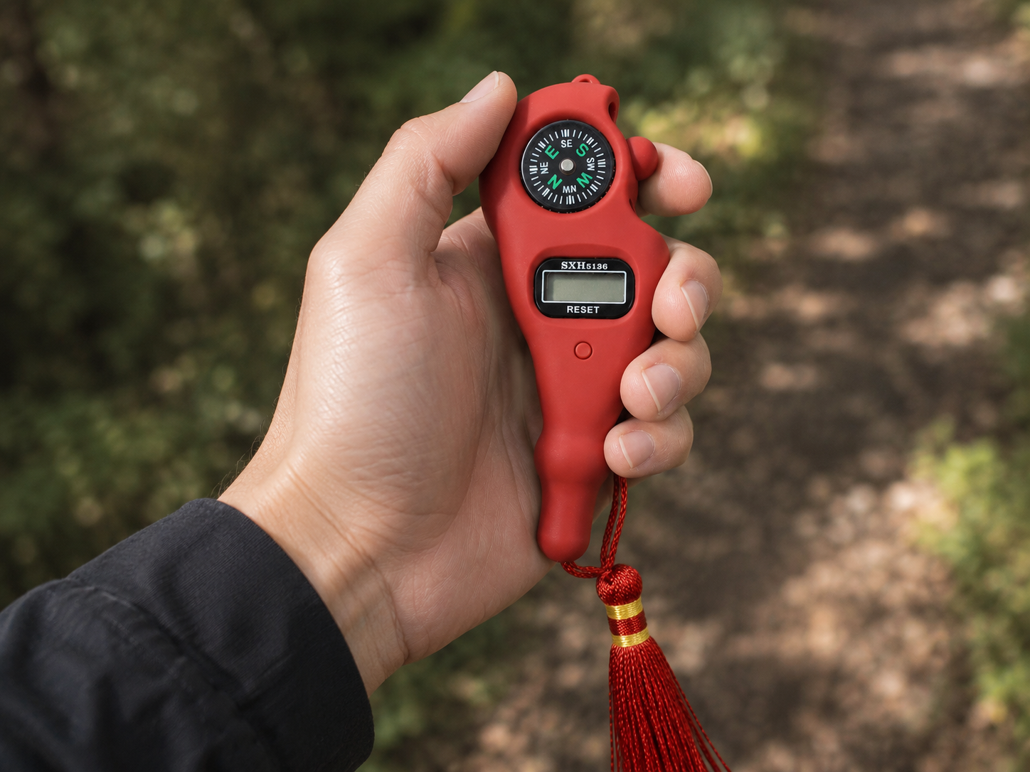 Red Digital Qibla Tasbeeh Counter