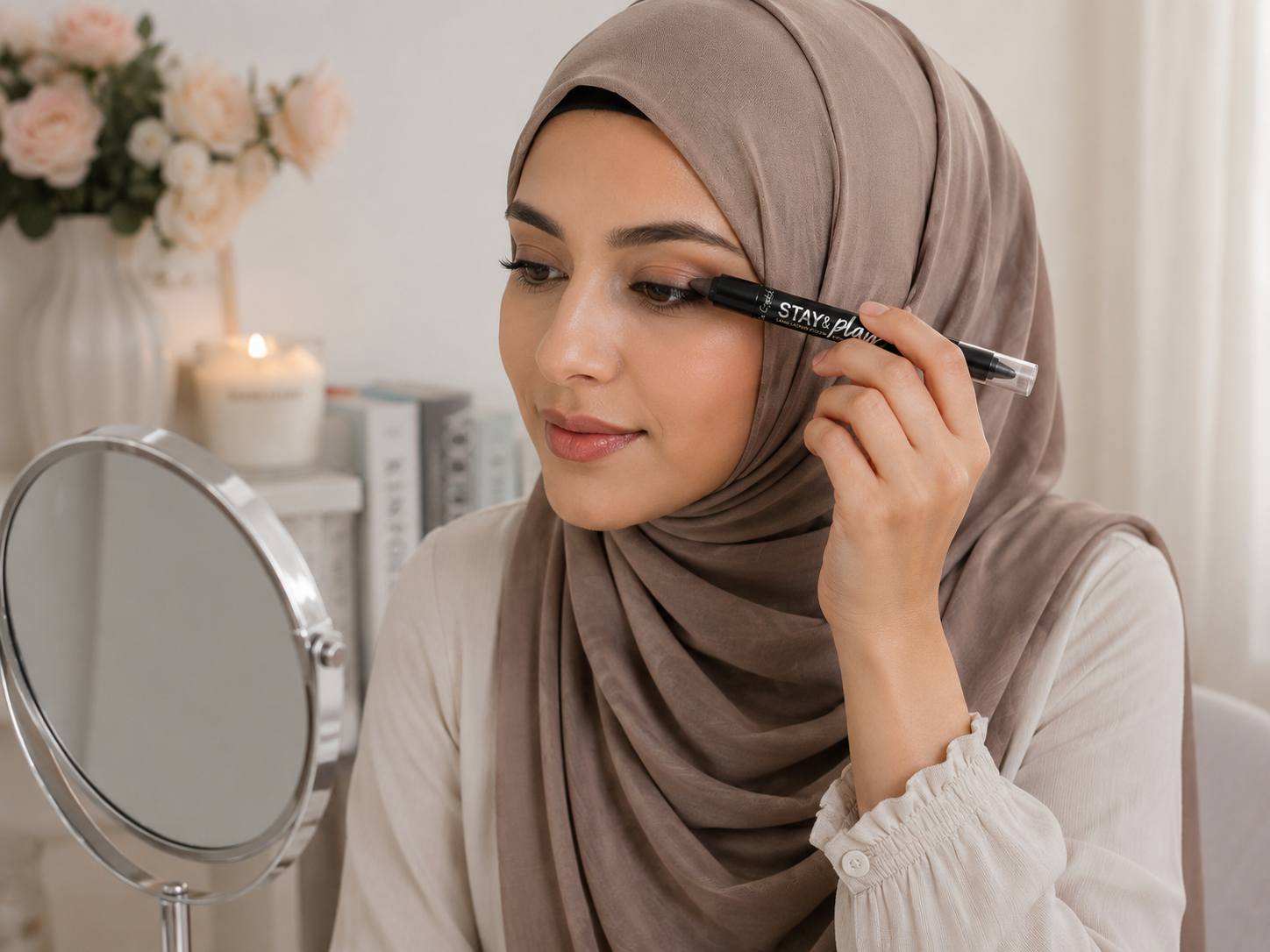 Black Stay & Play Long Lasting Color Eyeshadow Stick