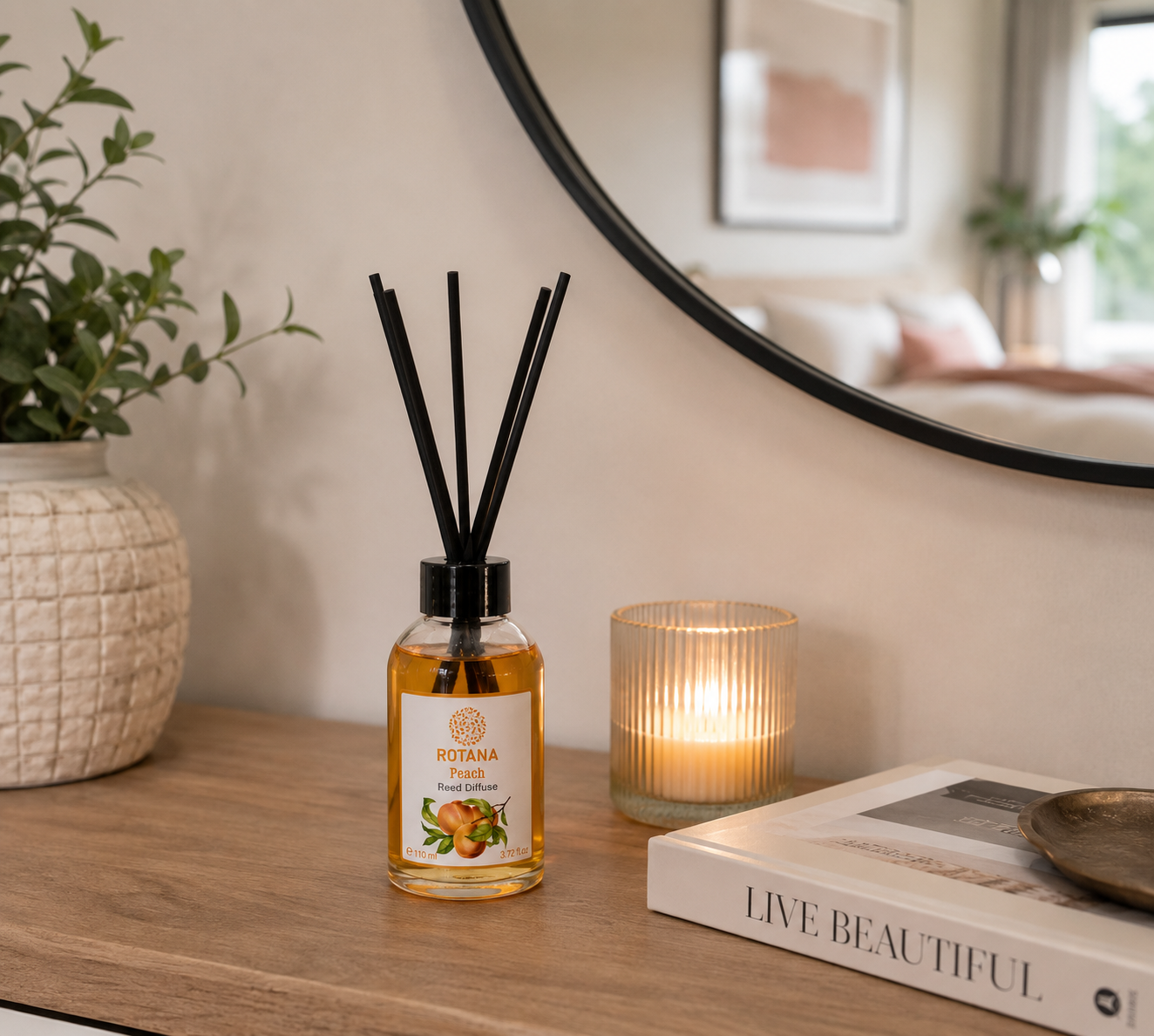 Rotana Peach Reed Diffuser 110ml