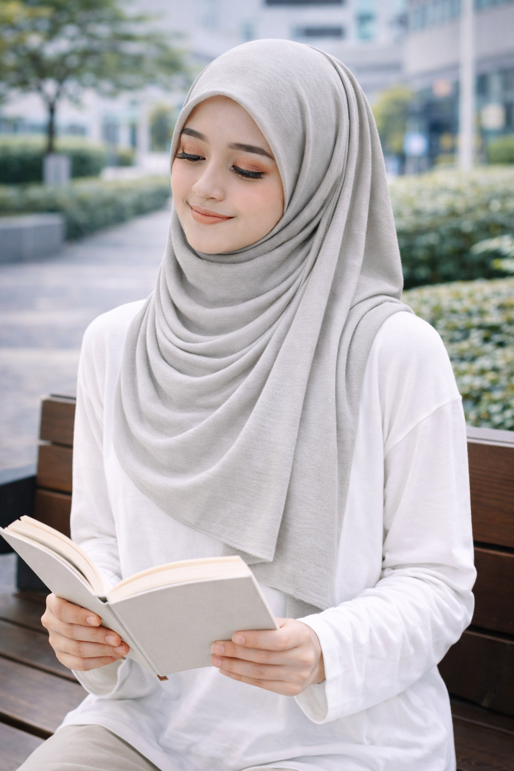 Chiseled Stone Soft airflow fabric scarf with a subtle crinkle texture, perfect for daily modest wear.
