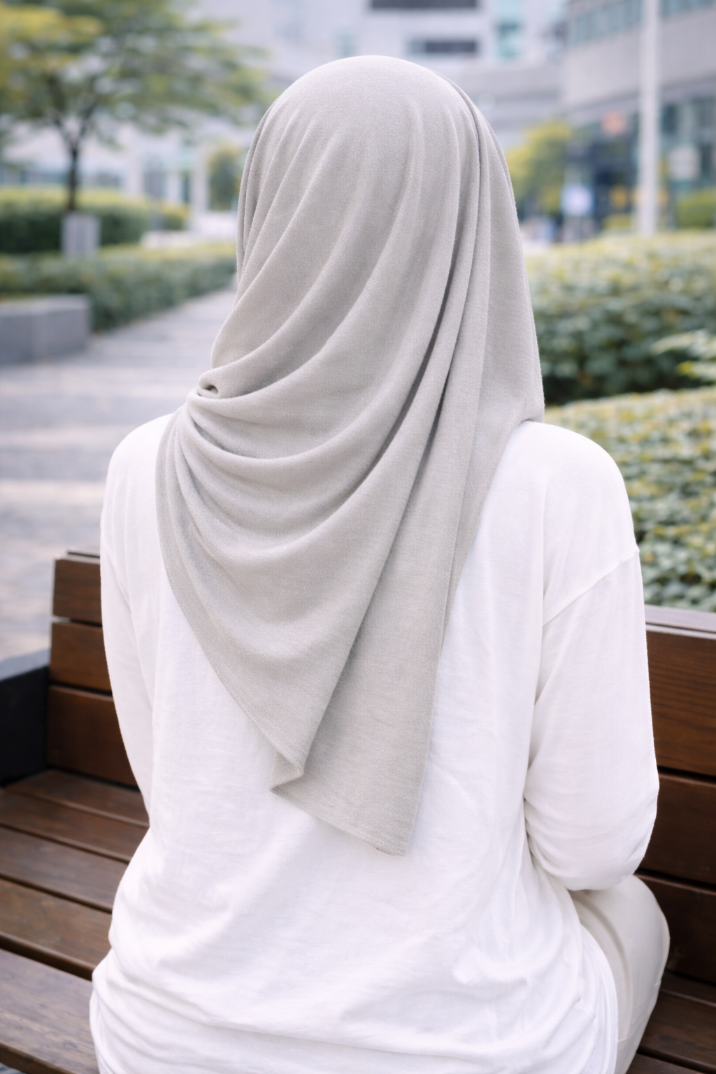 Chiseled Stone Soft airflow fabric scarf with a subtle crinkle texture, perfect for daily modest wear.