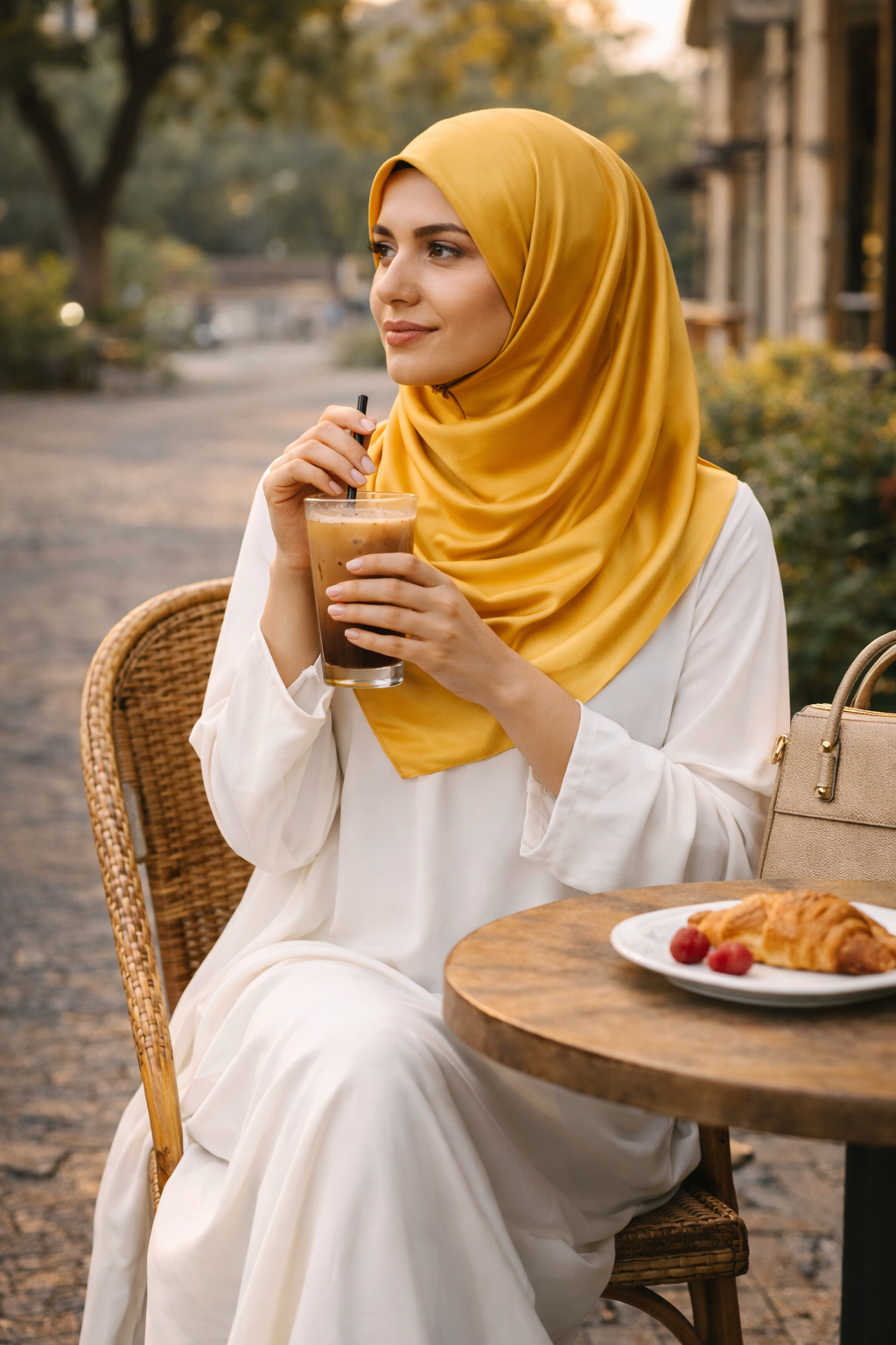 Mustard Gold Soft Rectangular Satin scarf for Women