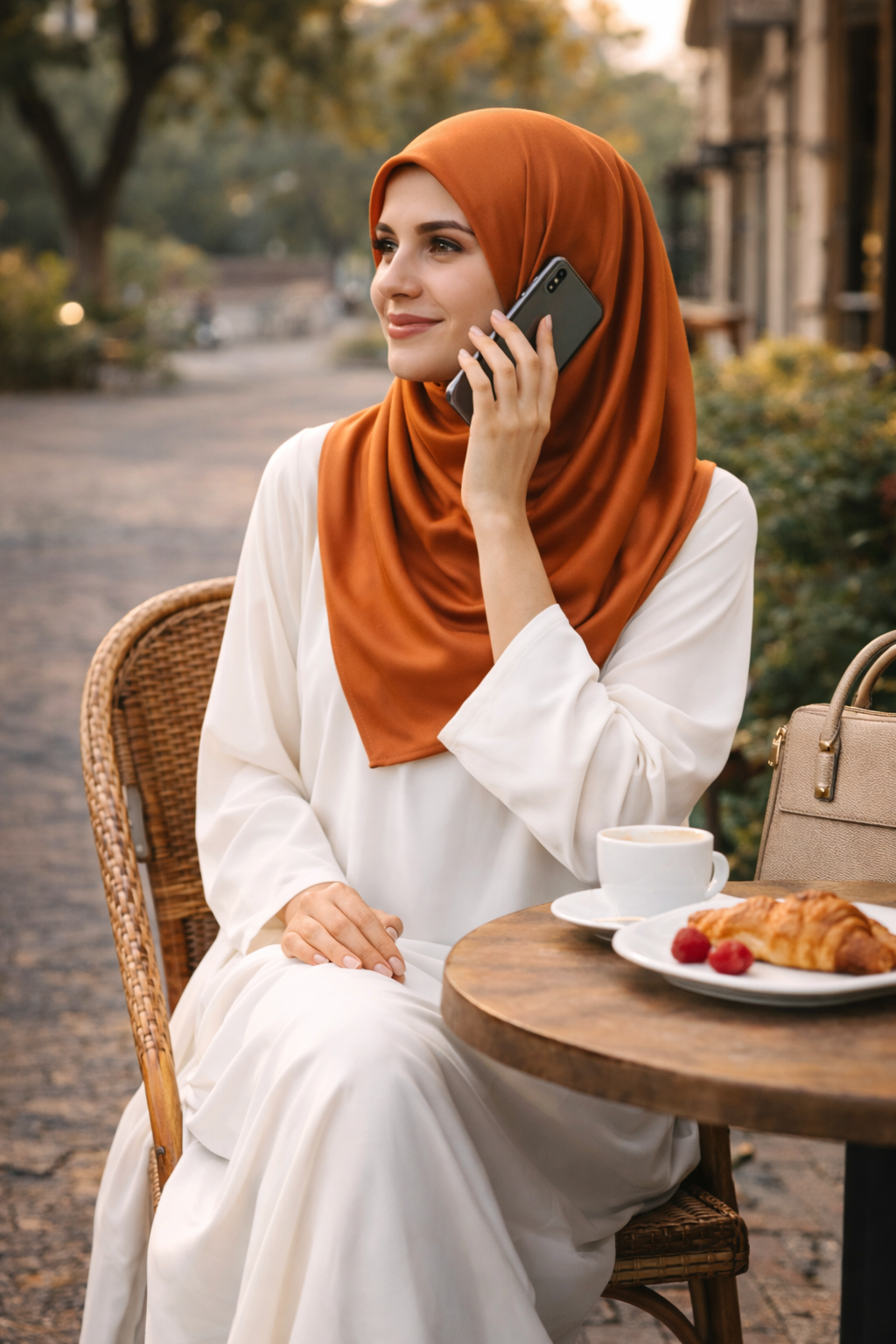 Olive Oil Soft Rectangular Satin scarf for Women