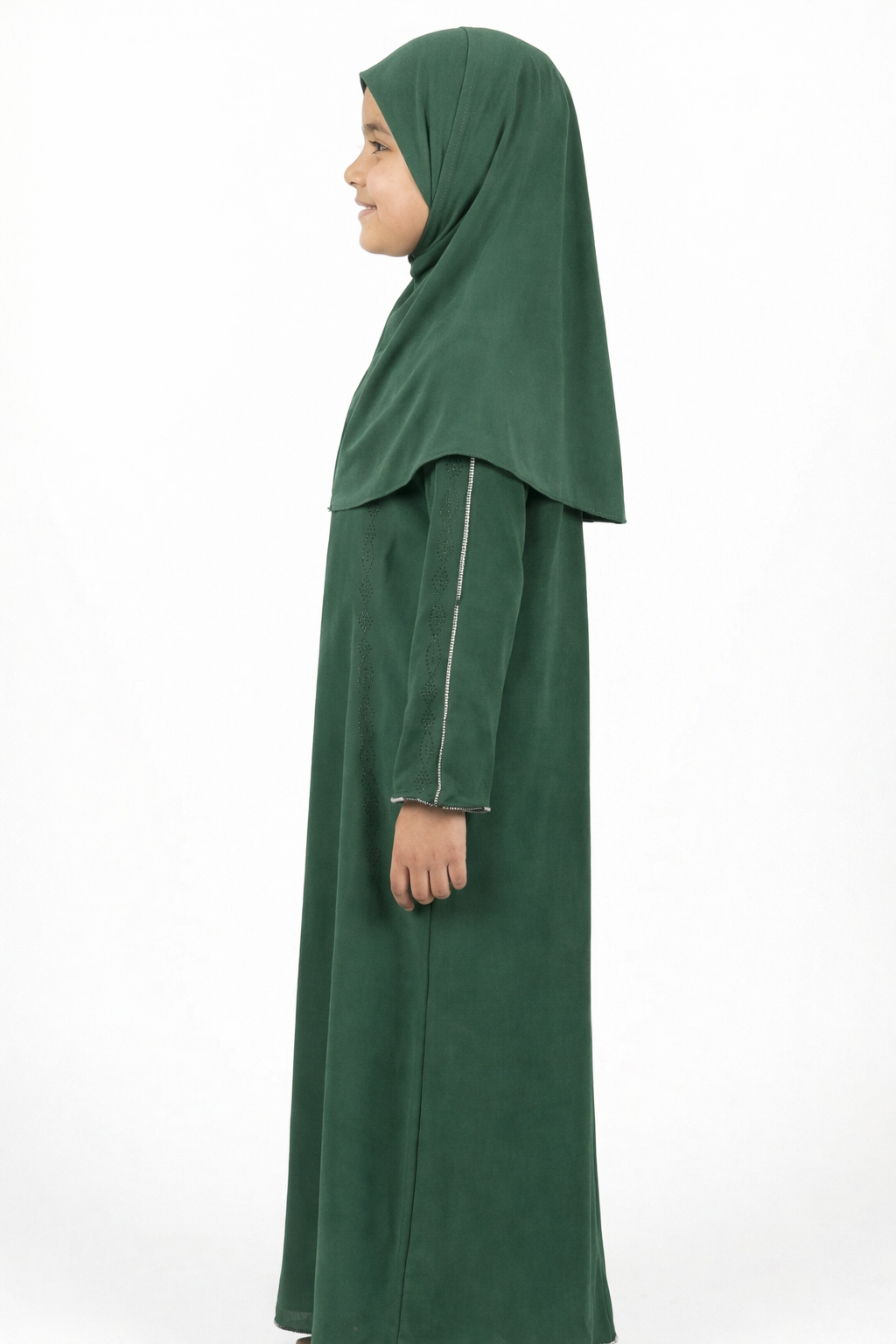 Botanical Garden Girls Stone Embellished Modest Abaya