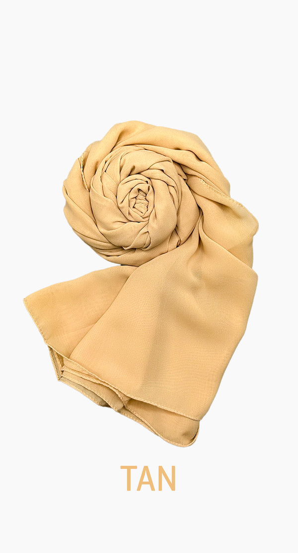 Chiffon Square satin scarf - amiiraa - Amiiraa