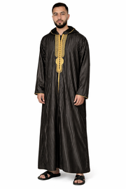 Tap Shoe Hooded Moroccan Thobe with Detailing
