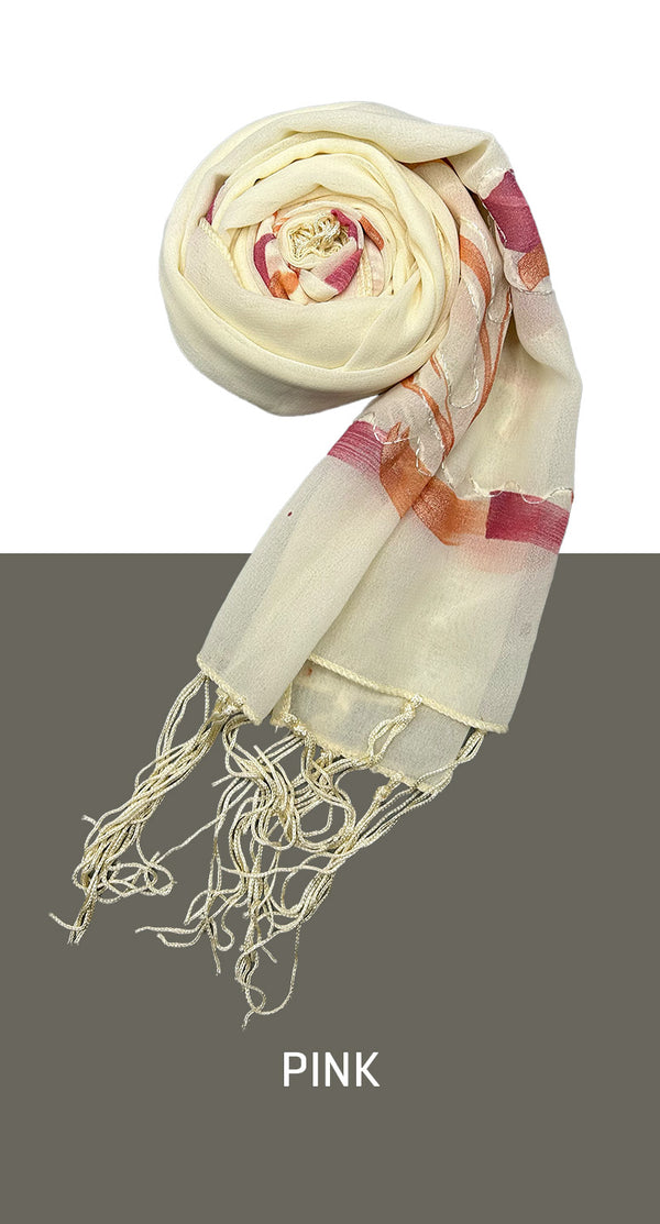 Cream Floral Scarf | Shop online - Amiiraa