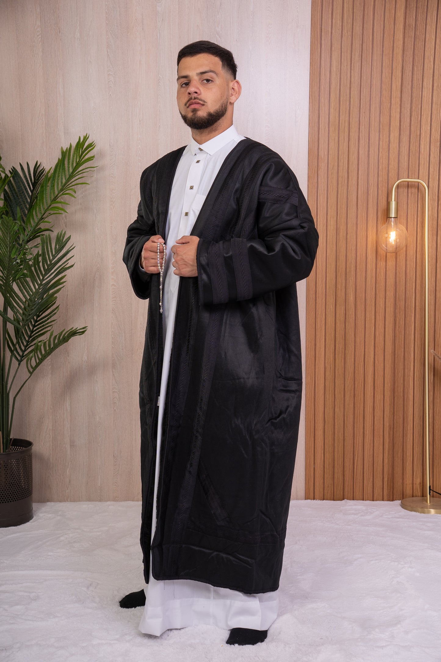 Al-Ajrafi abaya jet black