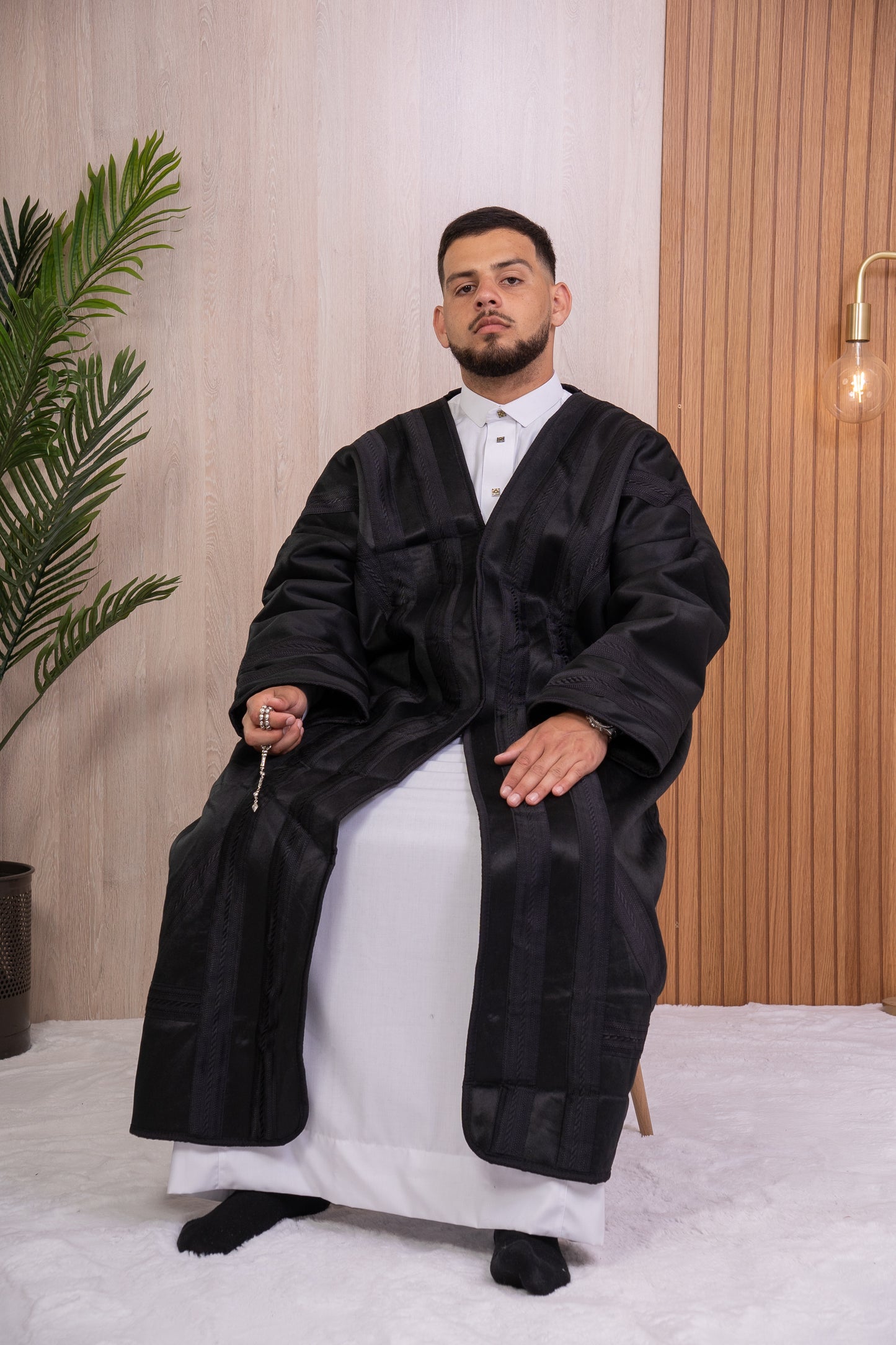 Al-Ajrafi abaya jet black