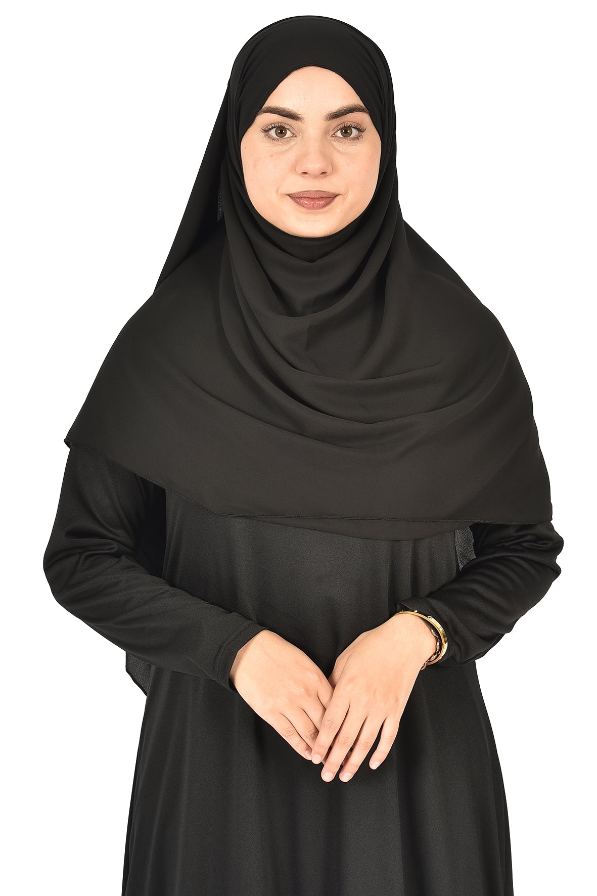 Classic Black Islamic Abaya – Elegant & Comfortable Design ( ladies aline trilobal )