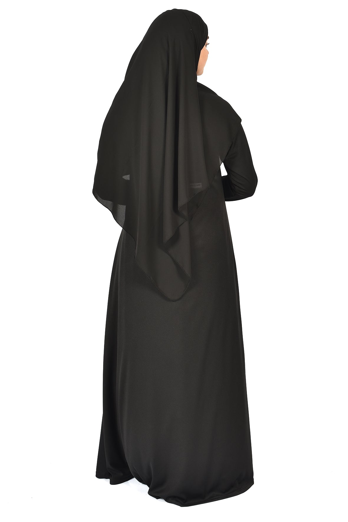 Classic Black Islamic Abaya – Elegant & Comfortable Design ( ladies aline trilobal )