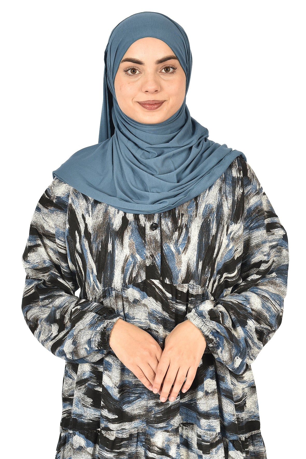 Art-Inspired Printed Abaya – Bold & Elegant Design ( guz dress )