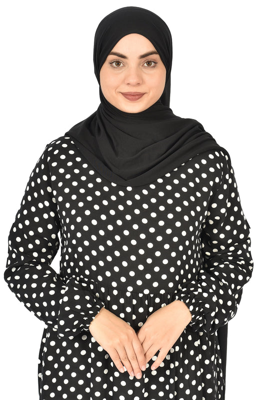 Classic Polka Dot Abaya ( guz dress  )