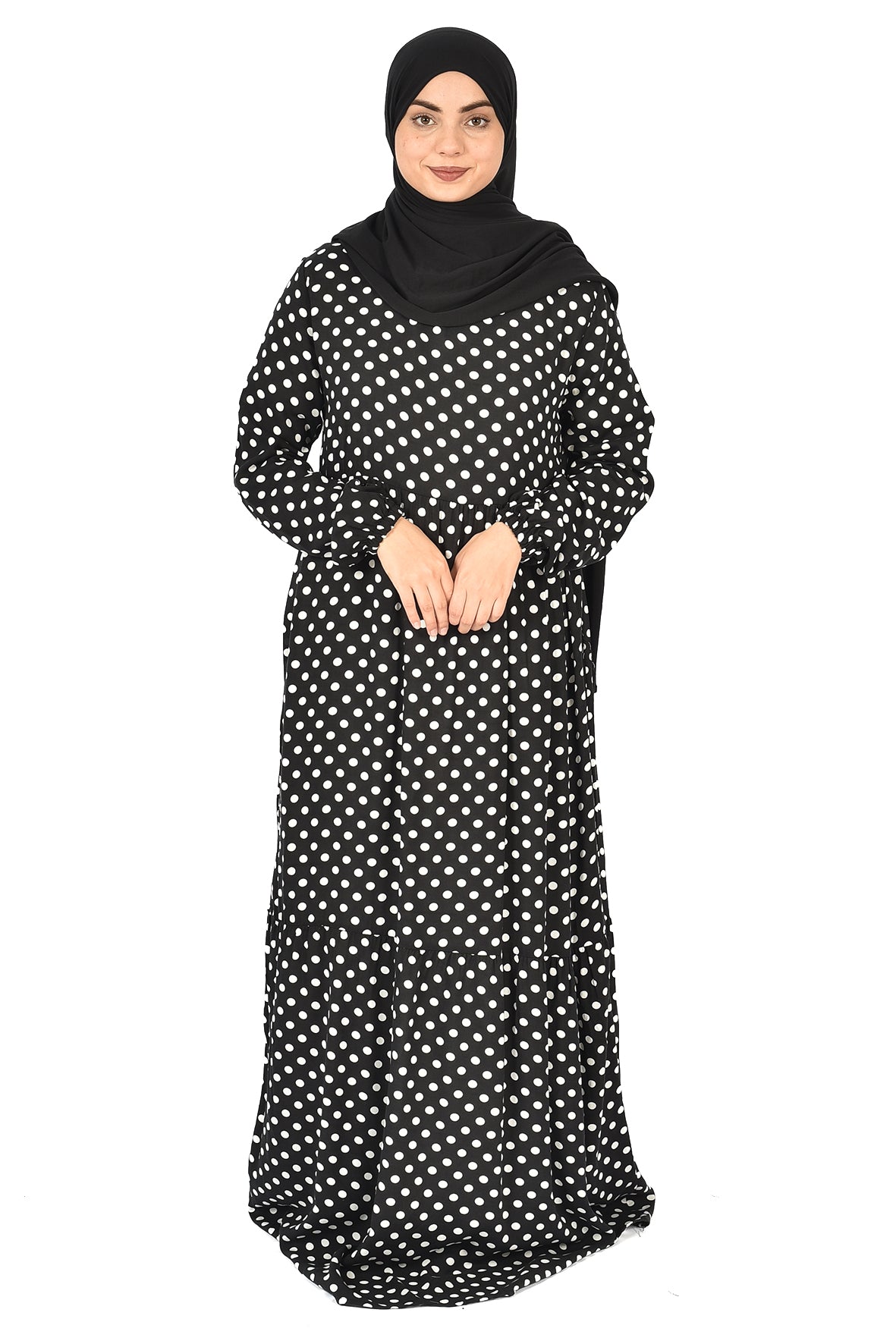 Classic Polka Dot Abaya ( guz dress  )