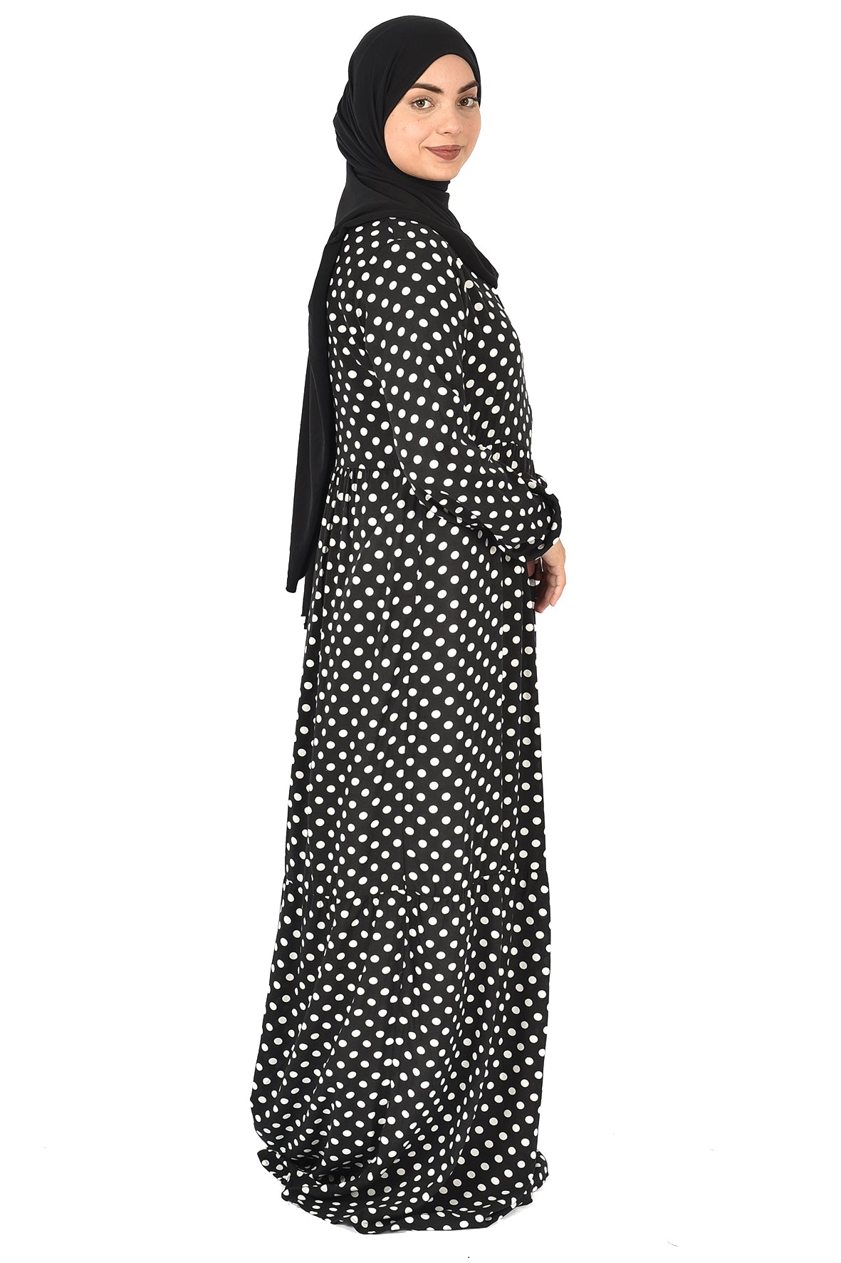 Classic Polka Dot Abaya ( guz dress  )