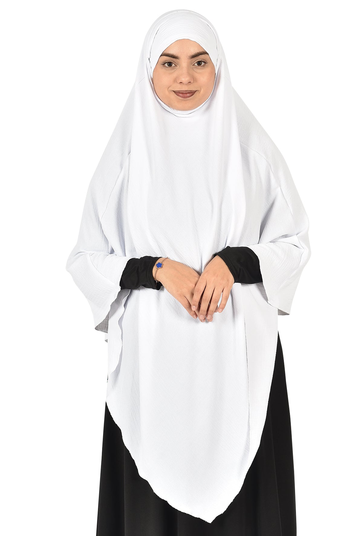 Bright White Khimar – Soft and Stylish Full Coverage Islamic Wear