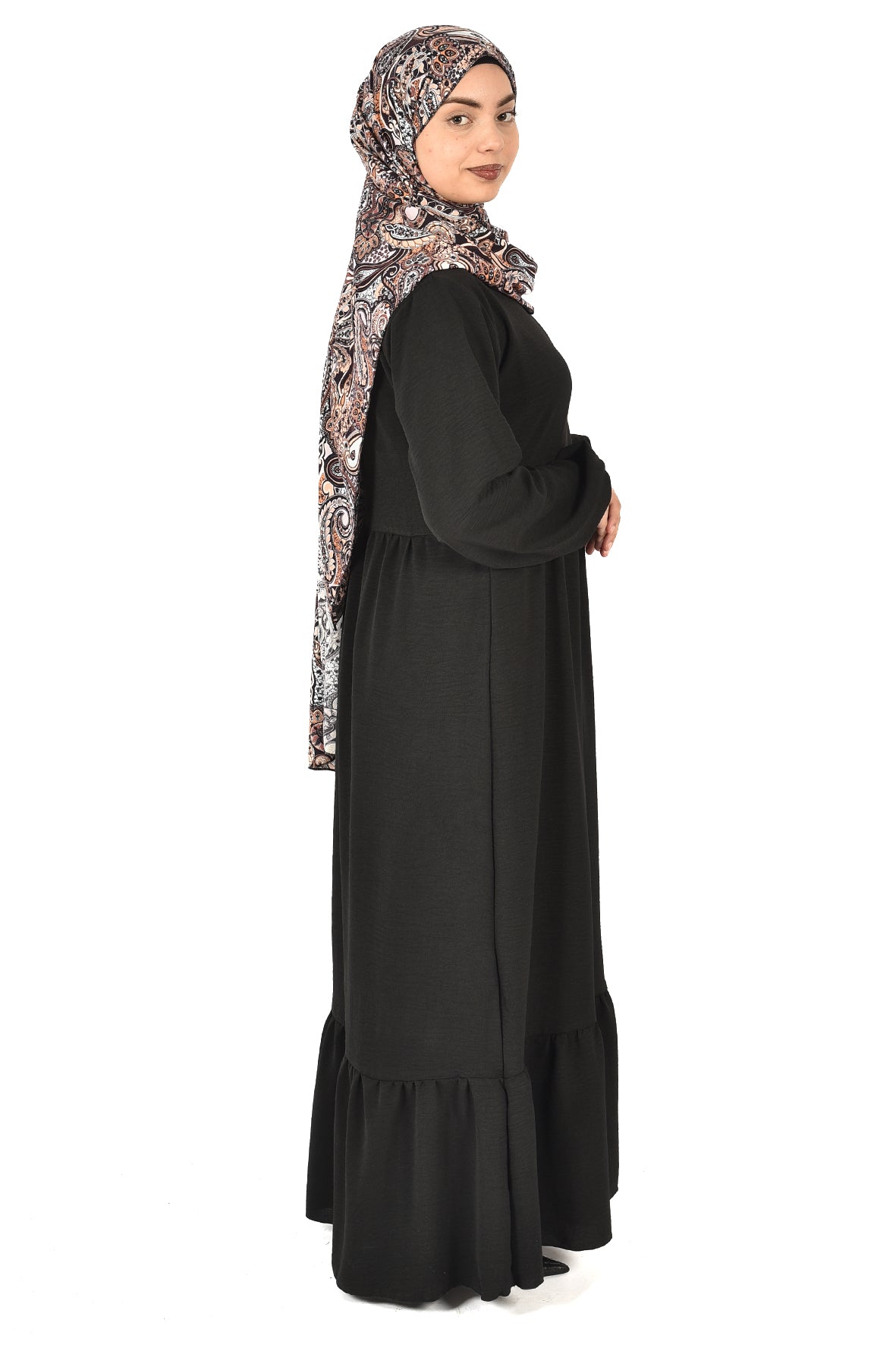 Elegant Black Dress with Loose Fit and Comfortable Design ( NAZ COLLECTION )