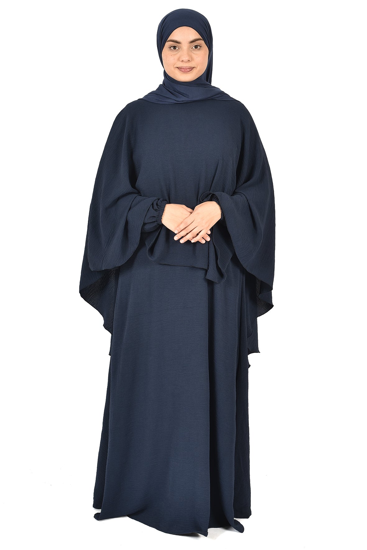 Elegant Two-Piece Loose-Fit Dress in Soft blue with a Modern and Comfortable Design for Daily Wear and Special Occasions