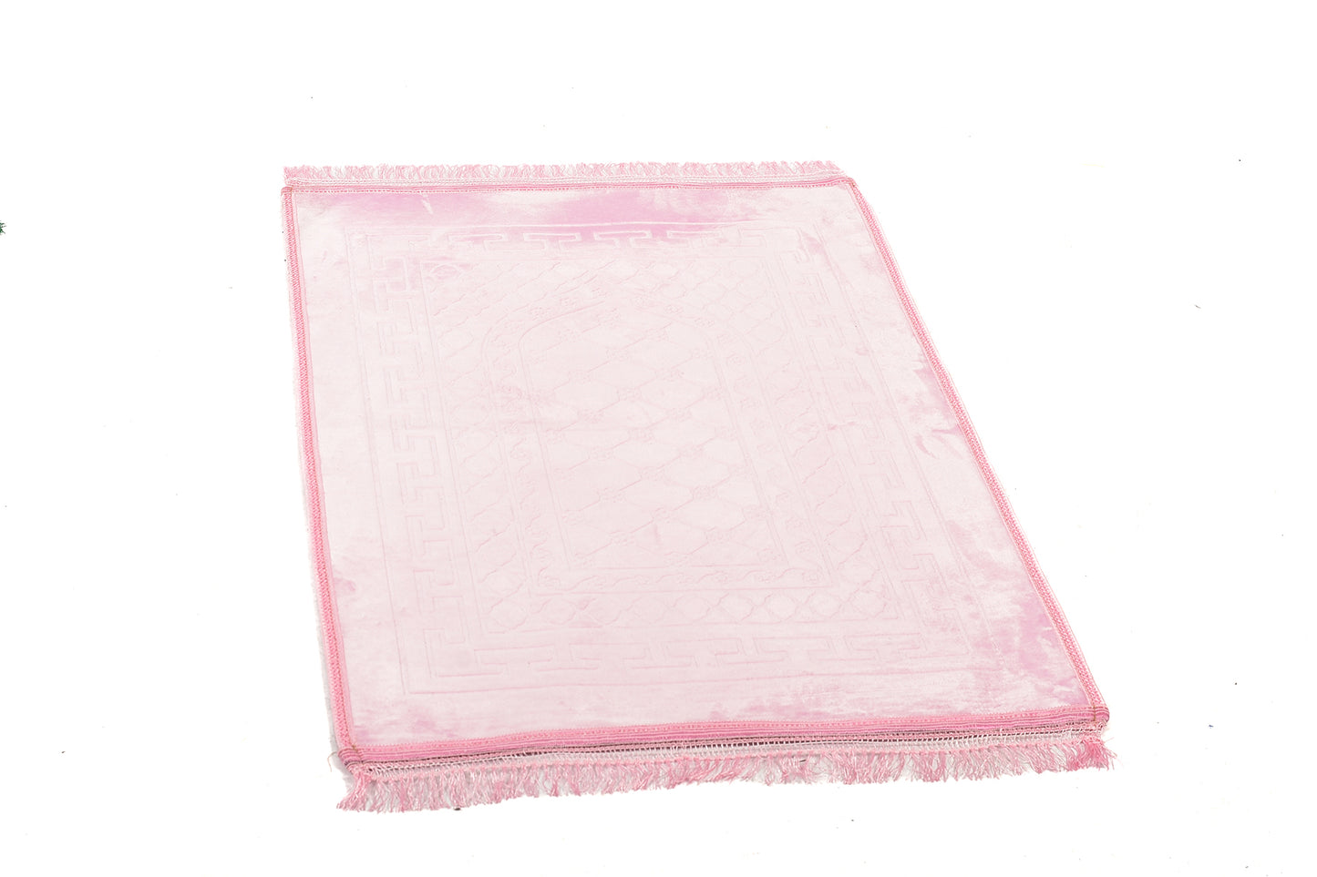 Luxury Velvet Padded Prayer Mat – Light Pink – Large Size { musallahs}