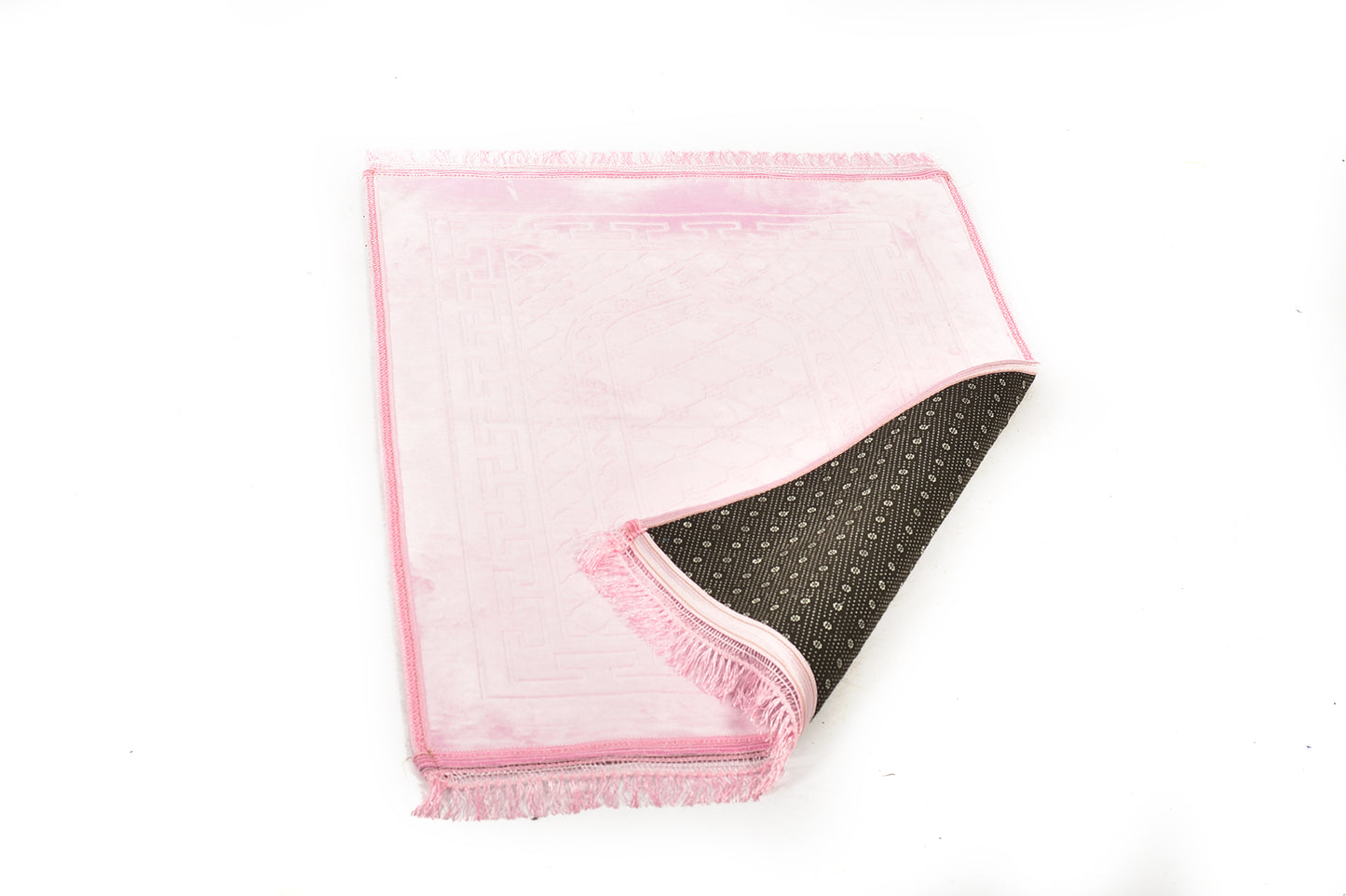 Luxury Velvet Padded Prayer Mat – Light Pink – Large Size { musallahs}