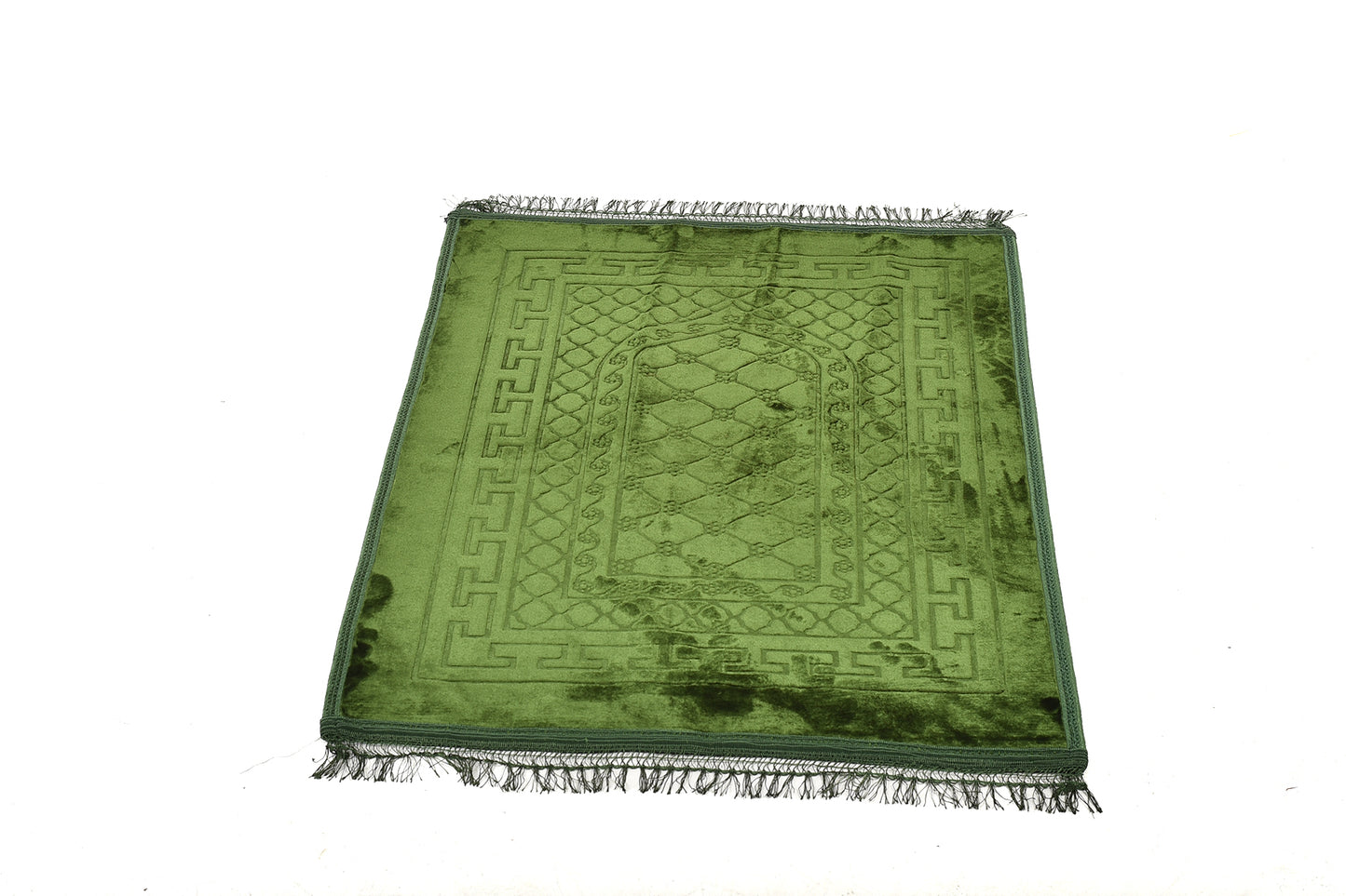 Luxury Velvet Padded Prayer Mat – Elegant Emerald Green(musallahs)