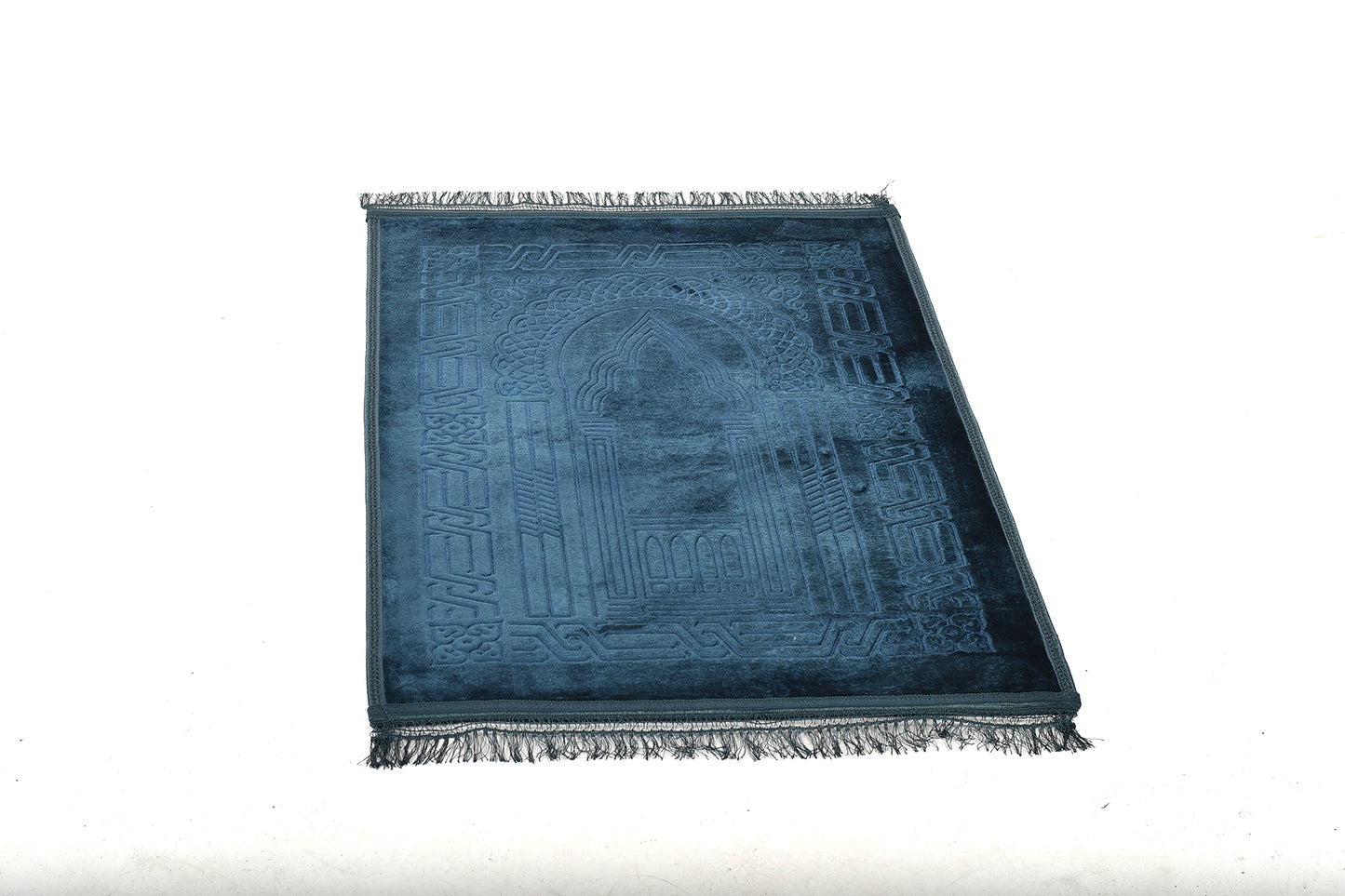 Luxury Velvet Padded Prayer Mat – Dark Blue ( musallahs )