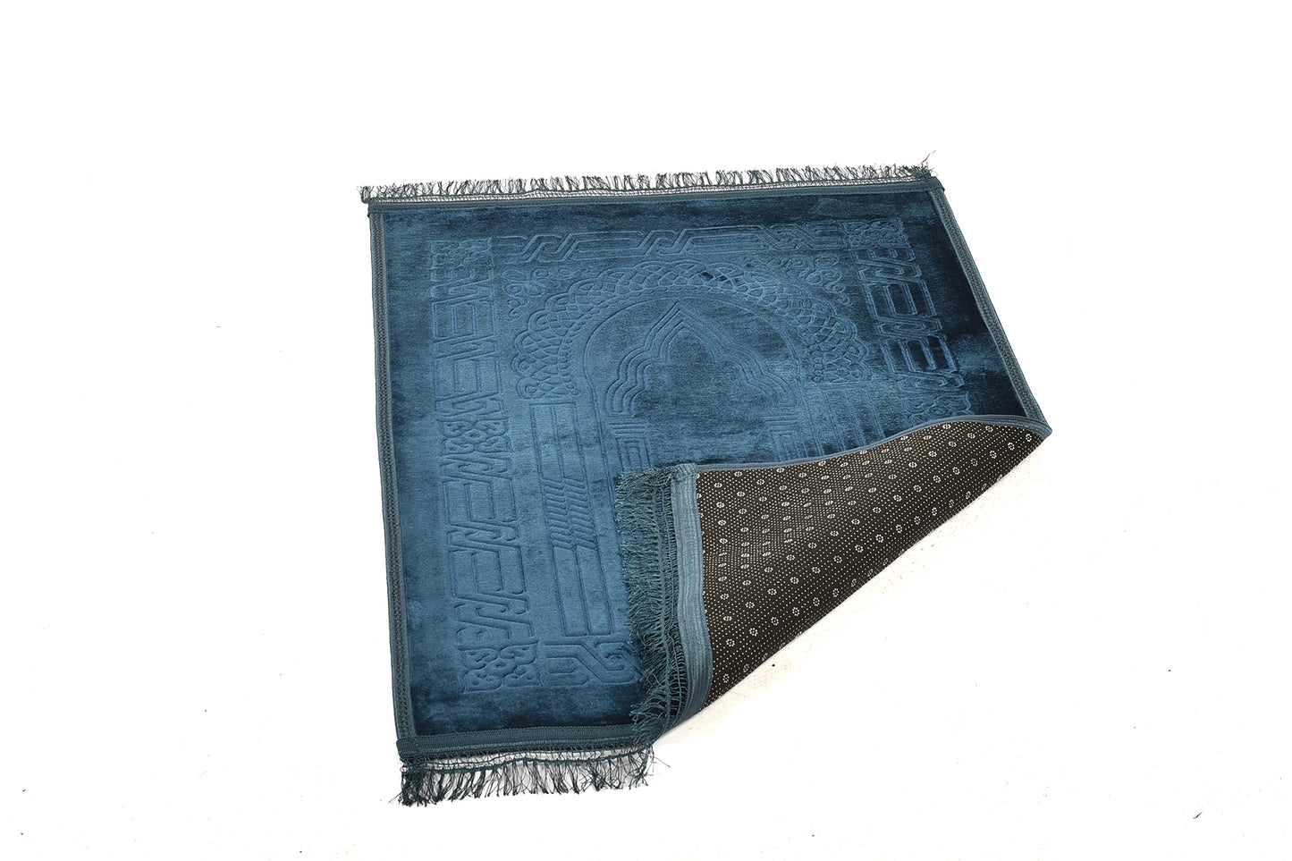 Luxury Velvet Padded Prayer Mat – Dark Blue ( musallahs )