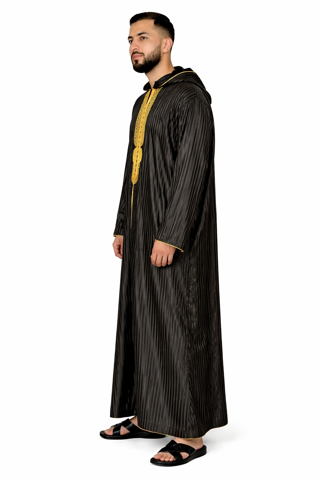 Tap Shoe Hooded Moroccan Thobe with Detailing