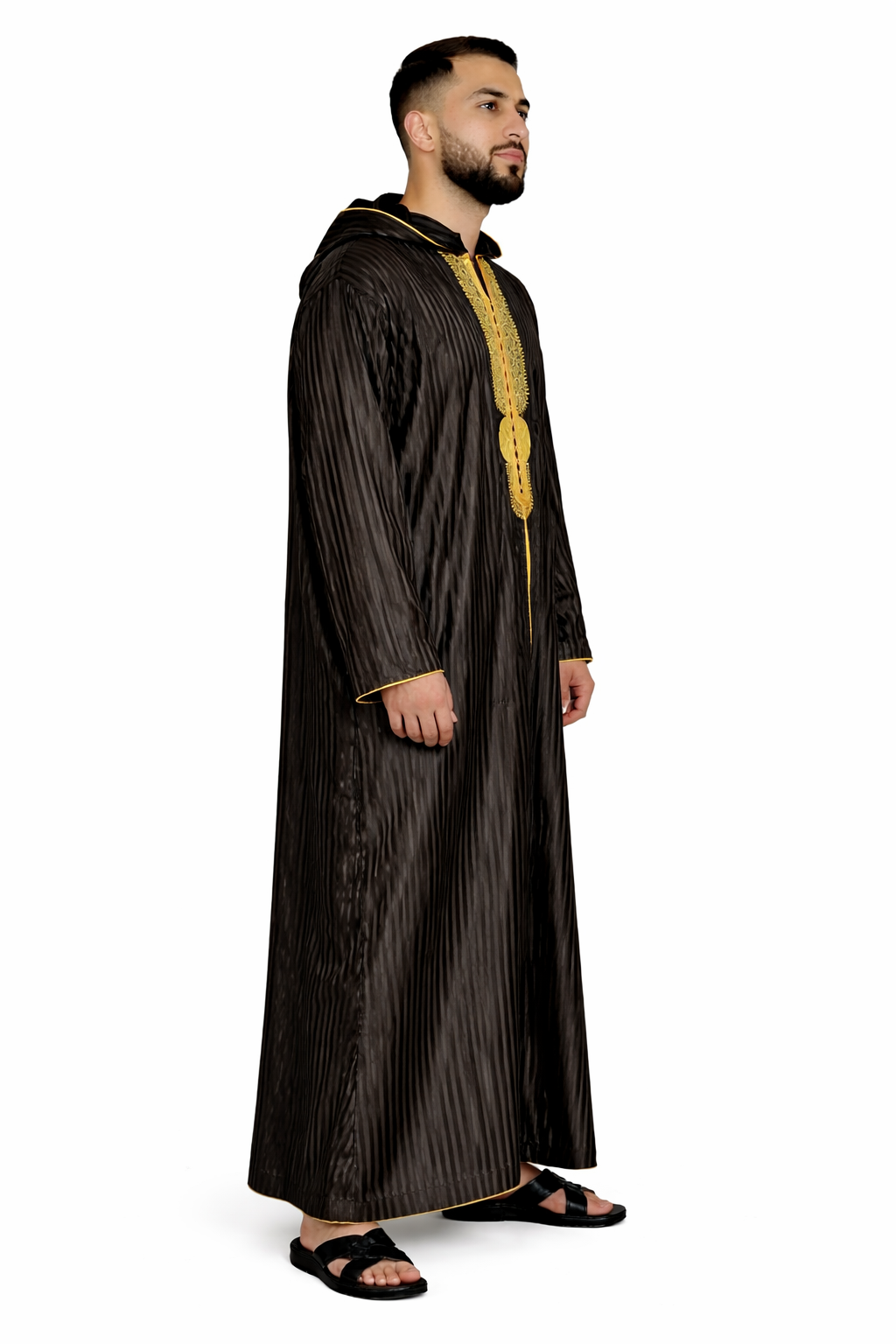 Tap Shoe Hooded Moroccan Thobe with Detailing