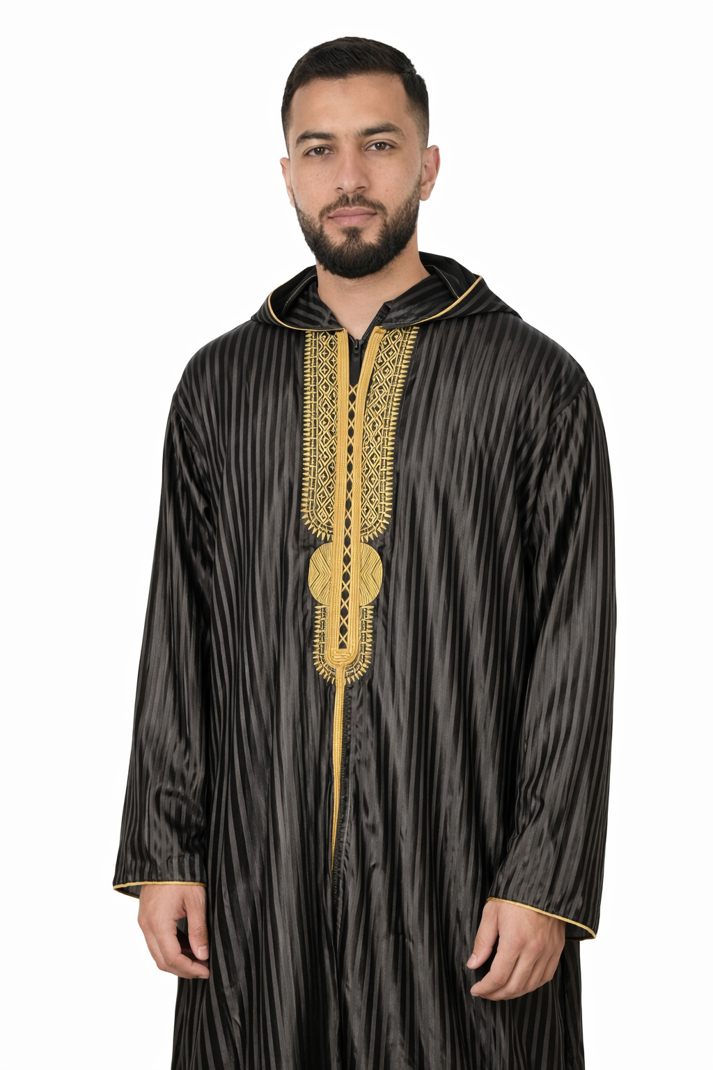 Tap Shoe Hooded Moroccan Thobe with Detailing