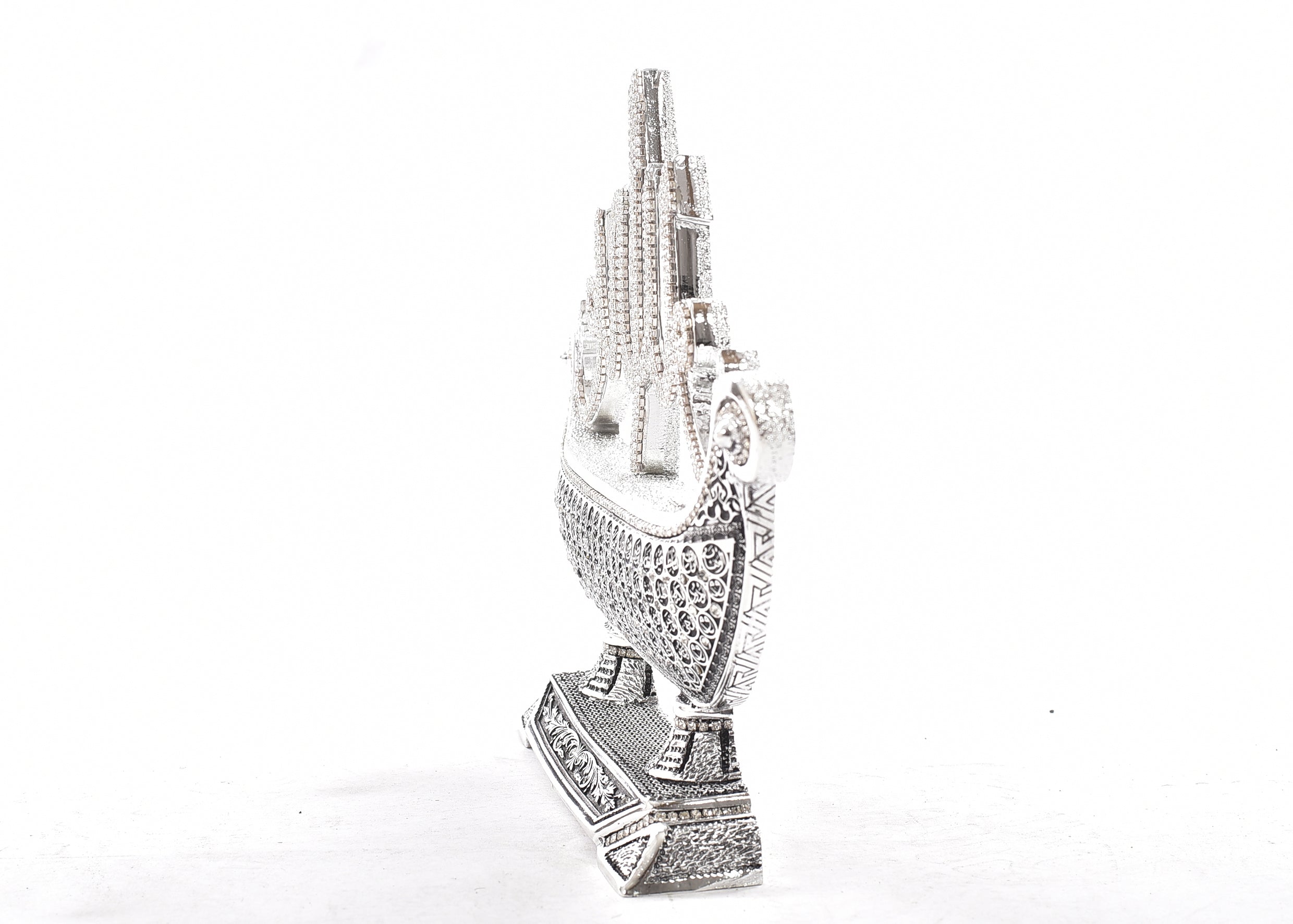 Luxury Silver Boat Ornament with The 99 Names of Allah