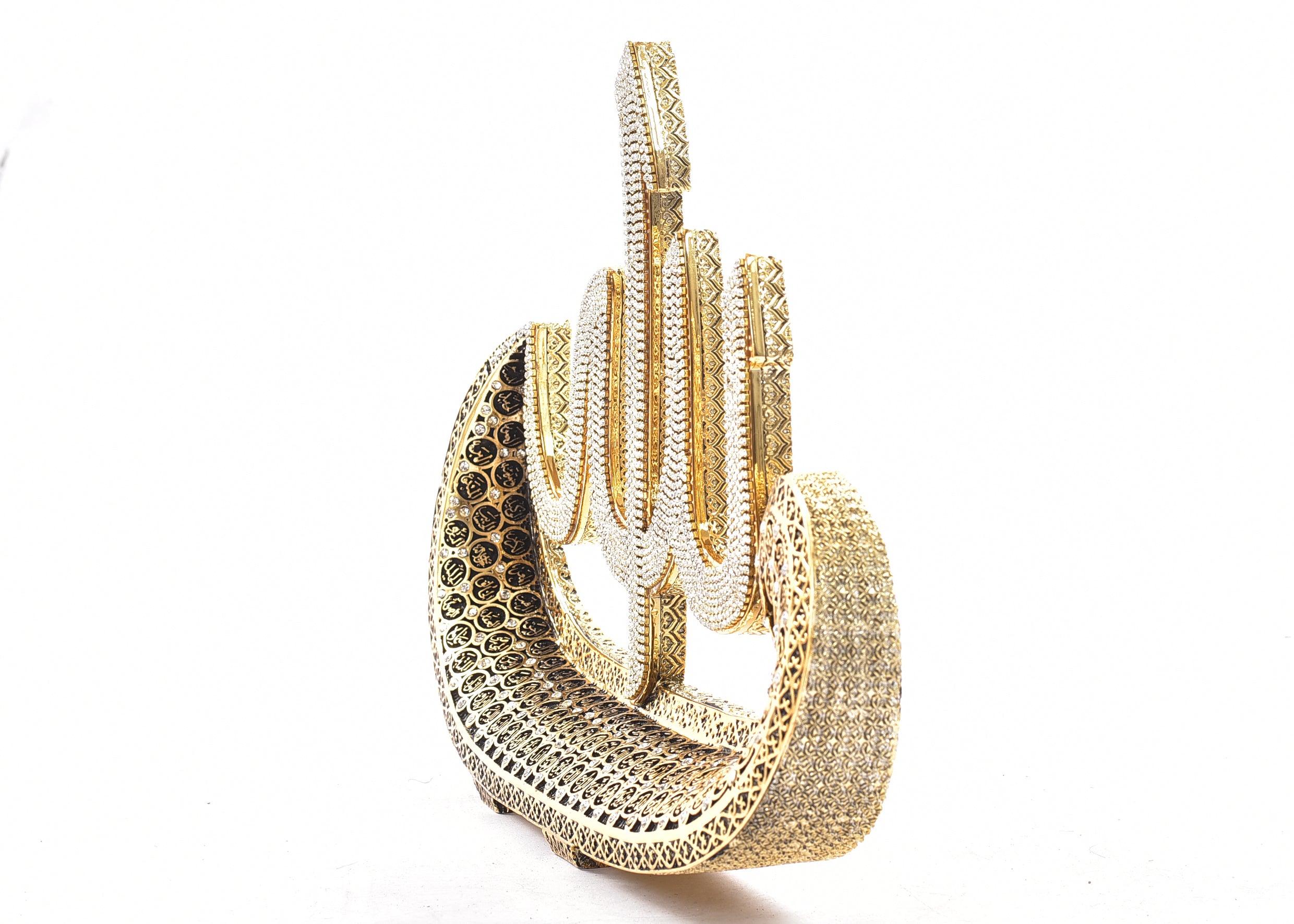 Luxury Gold Allah Boat Ornament with The 99 Names of Allah