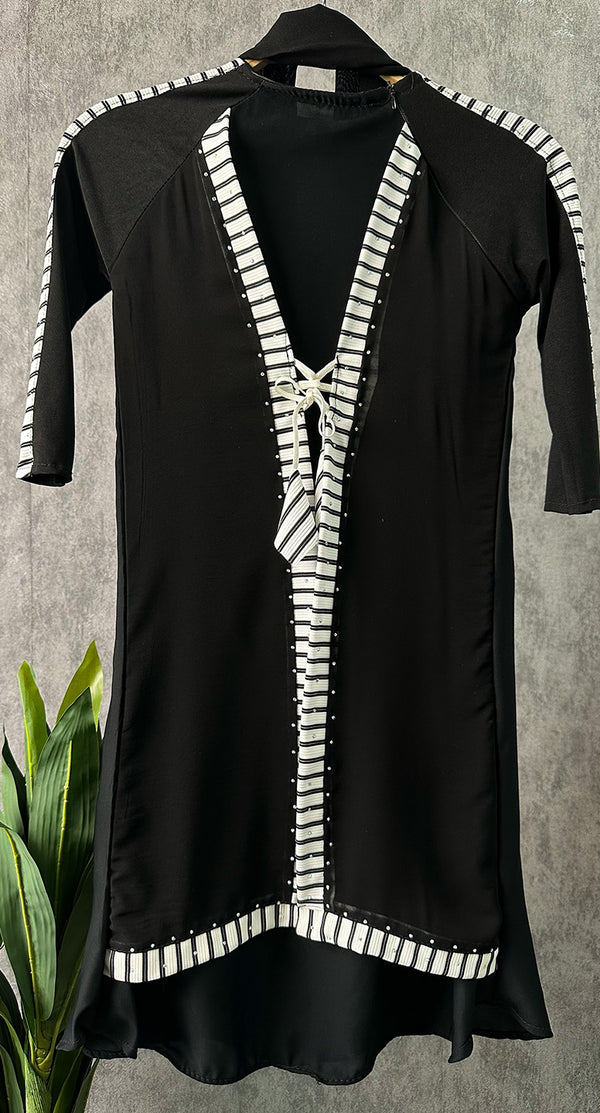 Girls Cross Over Black Abaya - Amiiraa