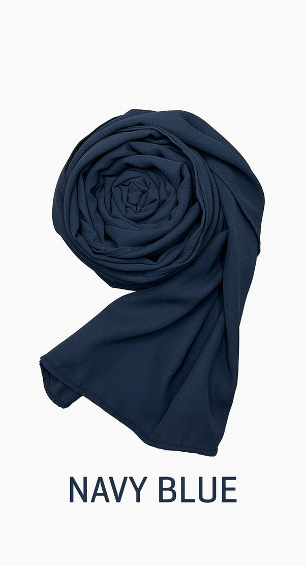 Georgette Long Lightweight Scarf - amiiraa - Amiiraa