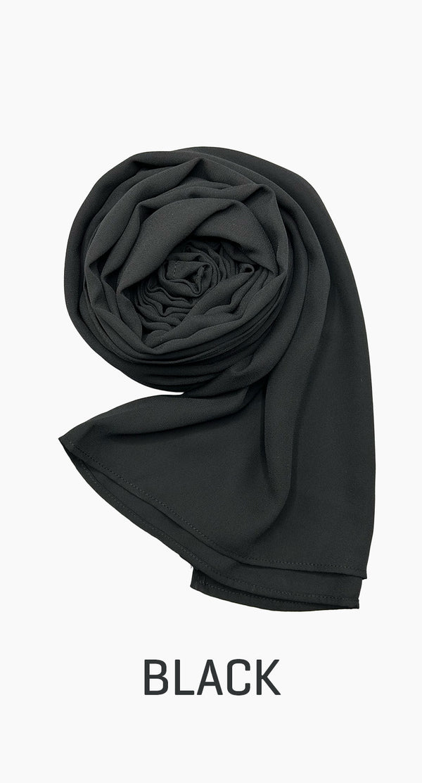 Georgette Long Lightweight Scarf - amiiraa - Amiiraa