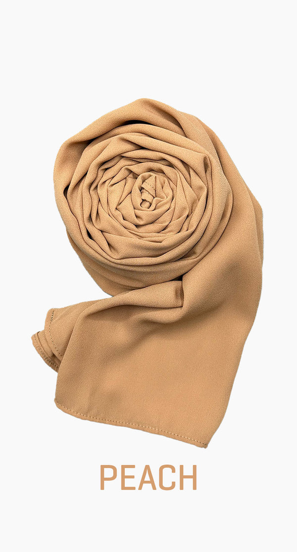 Georgette Long Lightweight Scarf - amiiraa - Amiiraa