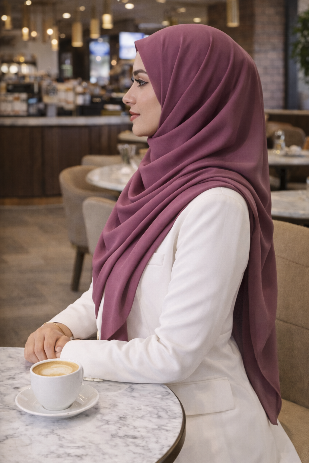 Hawthorn Rose Lightweight Rectangular Chiffon Scarf for Women – Sheer Wrap