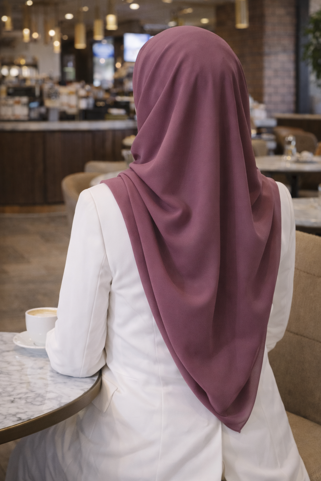 Hawthorn Rose Lightweight Rectangular Chiffon Scarf for Women – Sheer Wrap