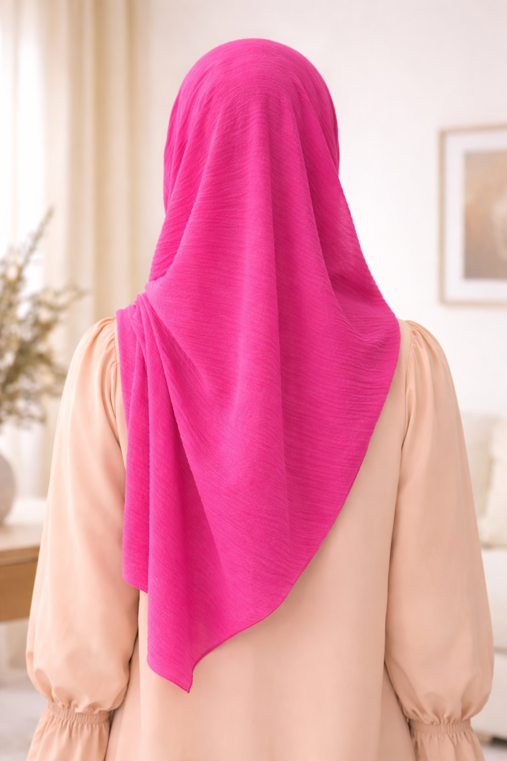 Liatris Soft airflow fabric scarf with a subtle crinkle texture, perfect for daily modest wear.