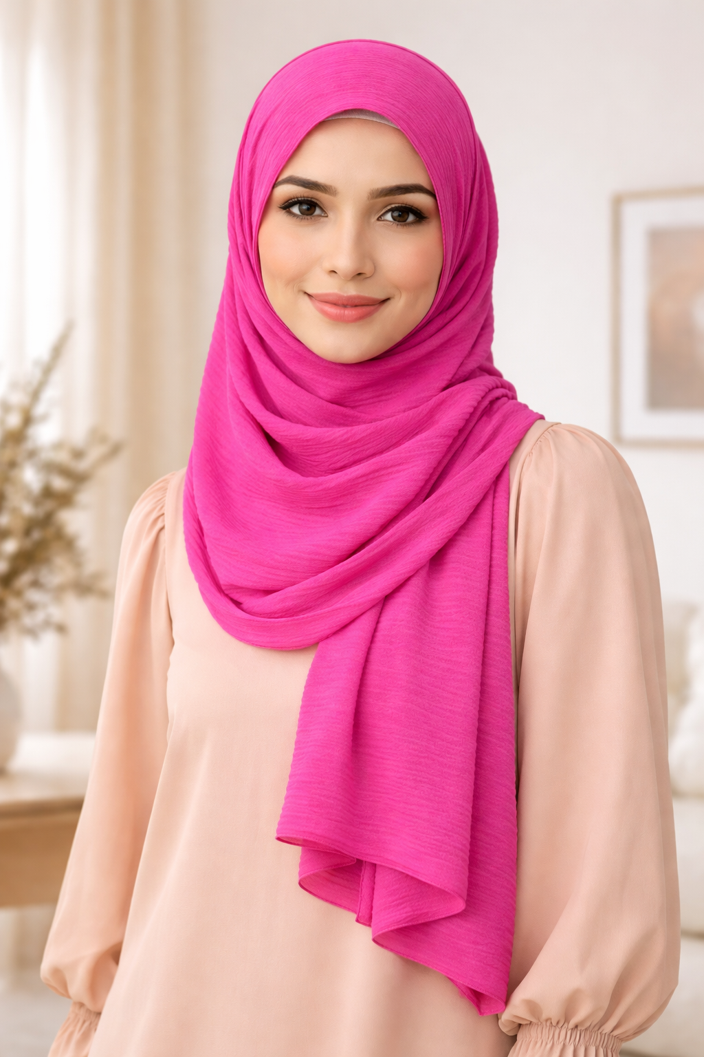Liatris Soft airflow fabric scarf with a subtle crinkle texture, perfect for daily modest wear.