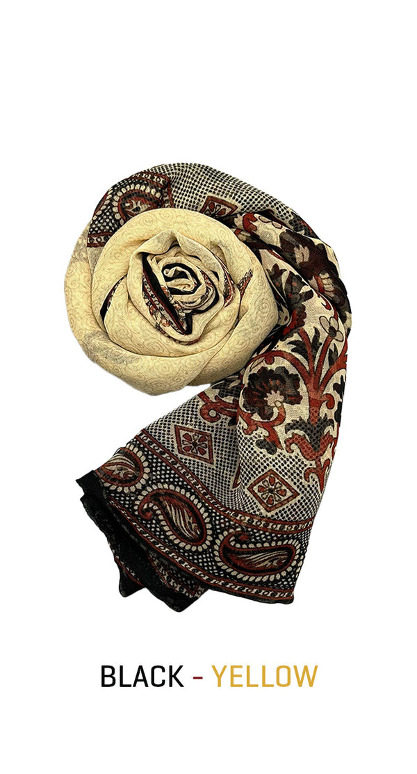 Long Patterned Scarf - amiiraa - Amiiraa