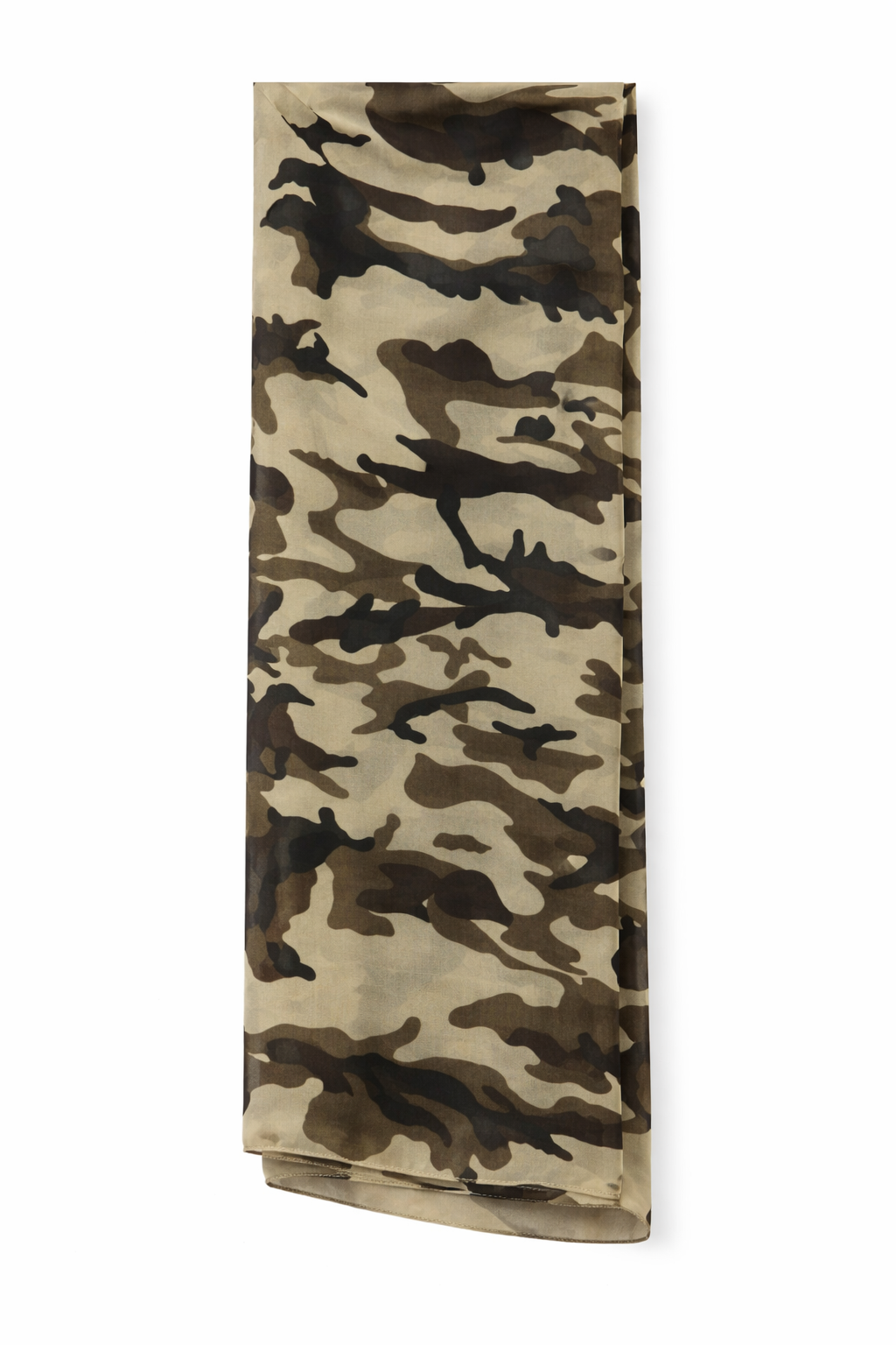 Brown Chiffon Camo Print Scarf for Modest Wear and Everyday Styling