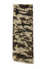 Brown Chiffon Camo Print Scarf for Modest Wear and Everyday Styling