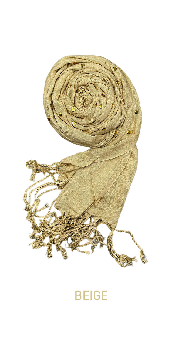 Plumeti Cotton Long Scarf - amiiraa - Amiiraa