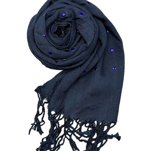 Plumeti Cotton Long Scarf - amiiraa - Amiiraa