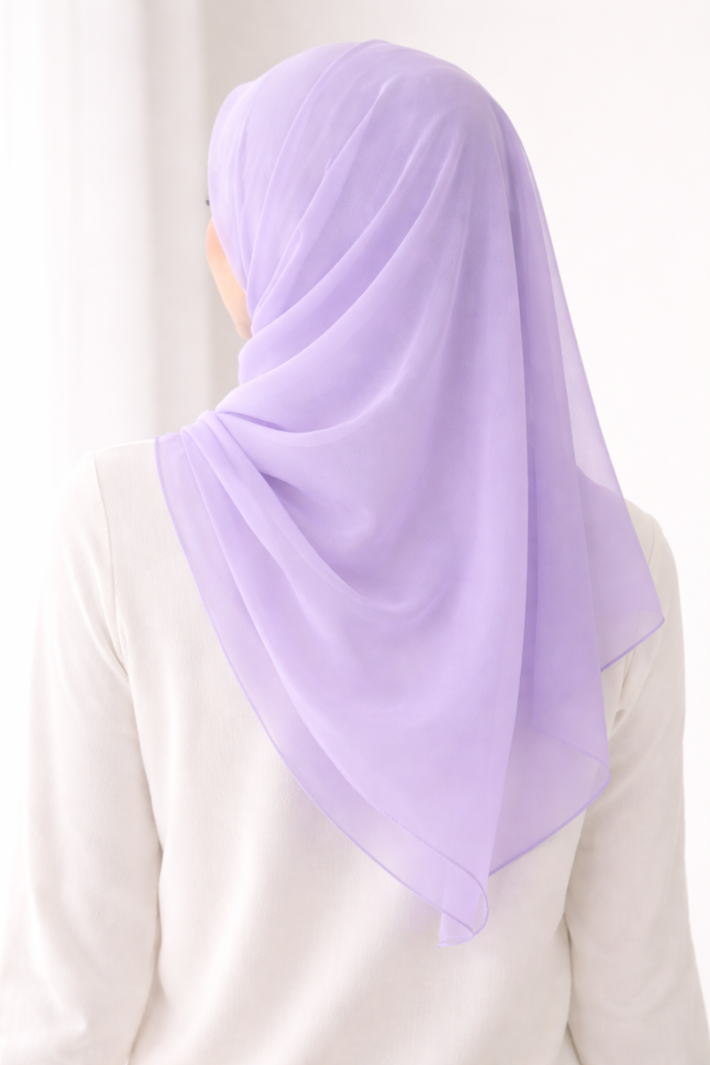 Raindrop Lightweight Rectangular Chiffon Scarf for Women – Sheer Wrap