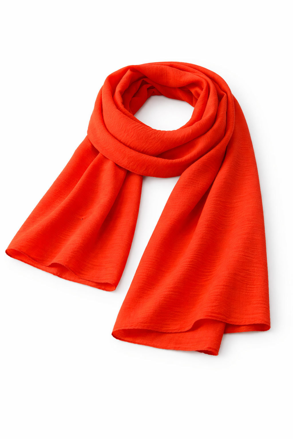 Red Alert Soft airflow fabric scarf with a subtle crinkle texture, perfect for daily modest wear.