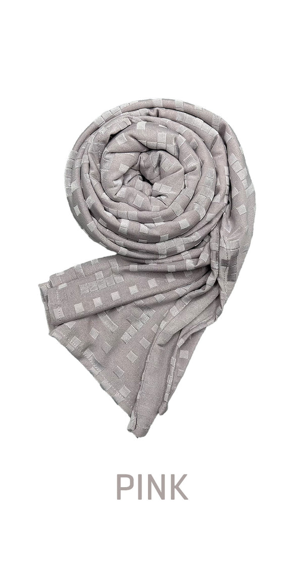 Stretch Long Scarf with “F” pattern - amiiraa - Amiiraa