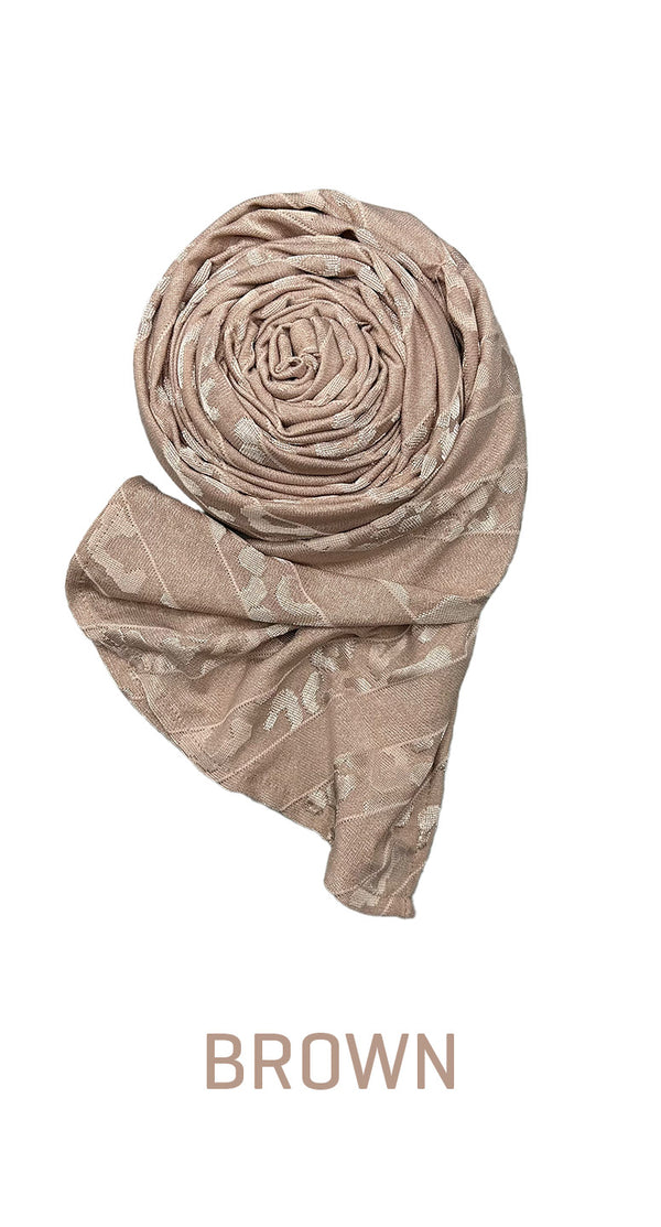 Stretch Long Scarf with stripes pattern - amiiraa - Amiiraa