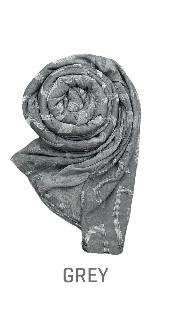 Stretch Long Scarf with triangular pattern - amiiraa - Amiiraa